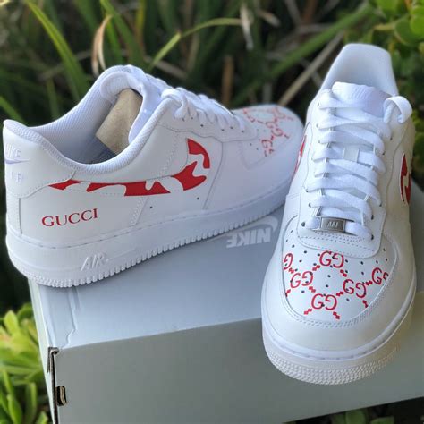 custom gucci nike shoes|gucci af1 custom.